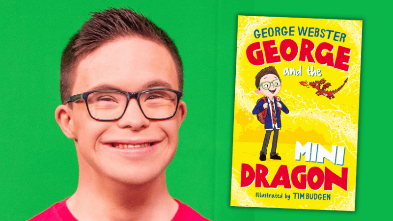 George Webster and his book George and the Mini Dragon