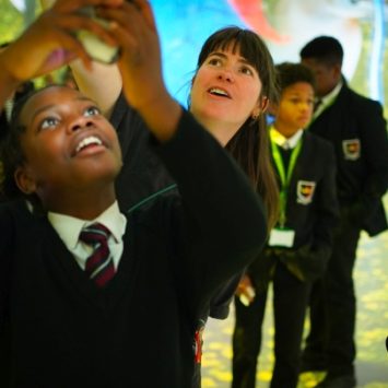 A group of secondary school pupils at FRAMELESS London