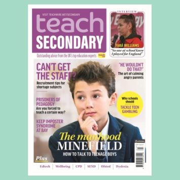 The front cover of Teach Secondary magazine issue 14.4