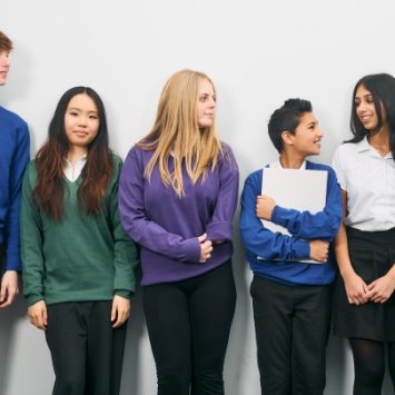 A group of secondary school students