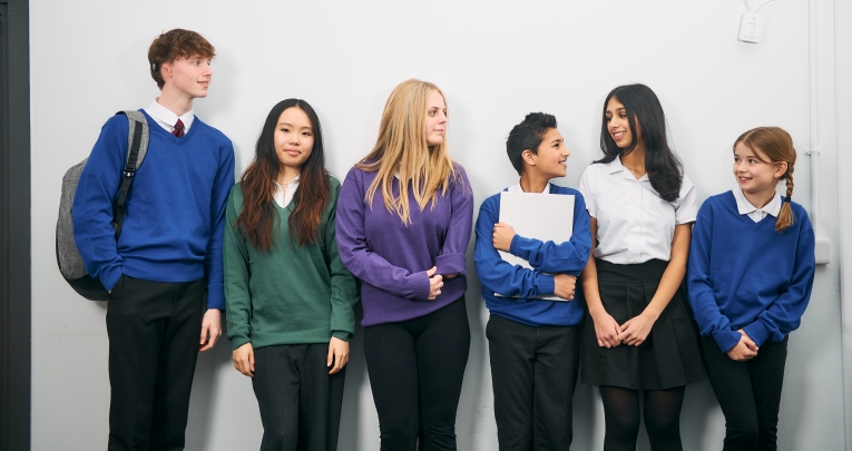 A group of secondary school students