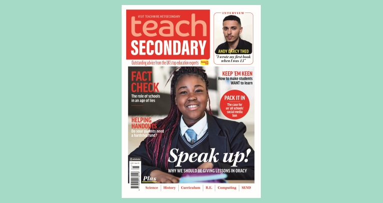 The front cover of Teach Secondary magazine issue 14.5