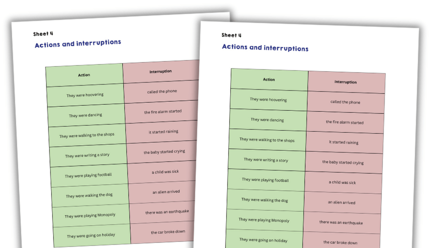 Action and interruption cards