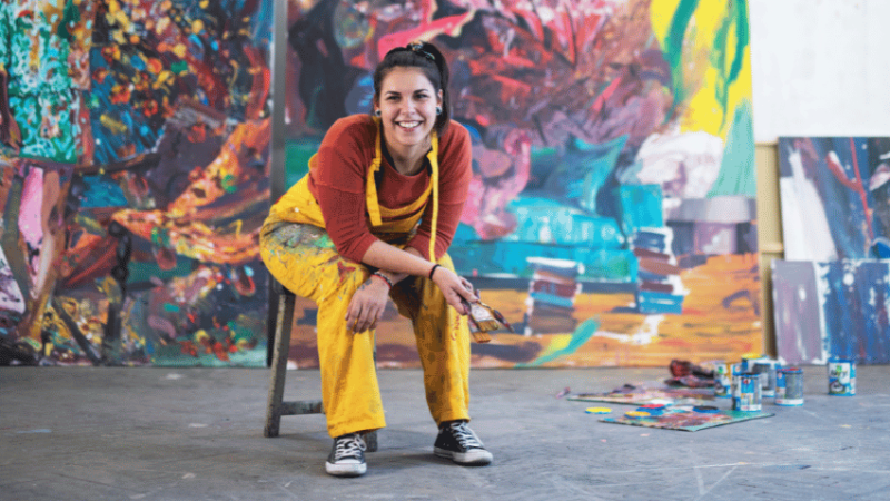 Artist in studio, representing art week