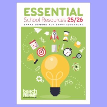 The front cover of Essential School Resources Primary 2025