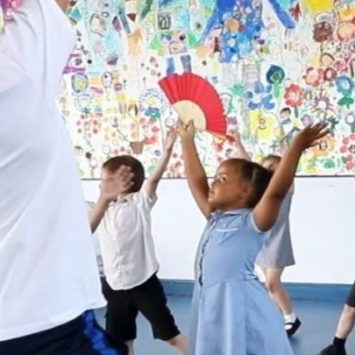 A Dance Days flamenco workshop at a primary school