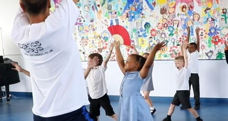 A Dance Days flamenco workshop at a primary school