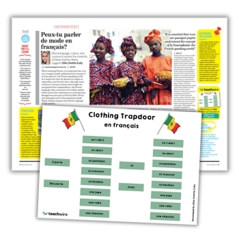 French clothing vocabulary lesson plan