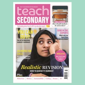 The front cover of Teach Secondary magazine issue 14.7