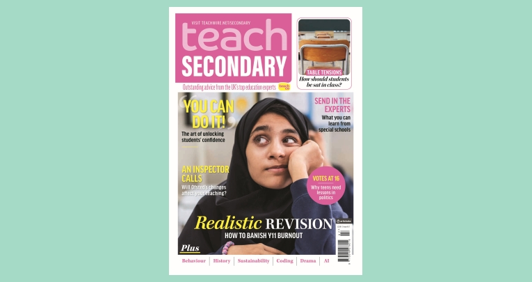 The front cover of Teach Secondary magazine issue 14.7