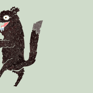 Illustration of big bad wolf, representing unreliable narrators