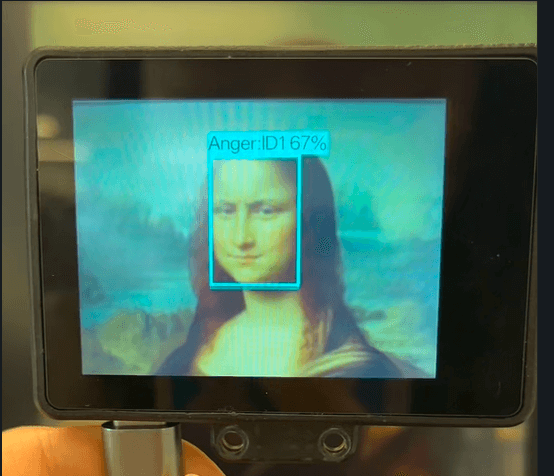 The Mona Lisa, as assessed by the HuskyLens 2 AI camera