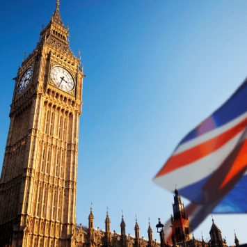 Union Jack and Westminster, representing Reform UK education policy