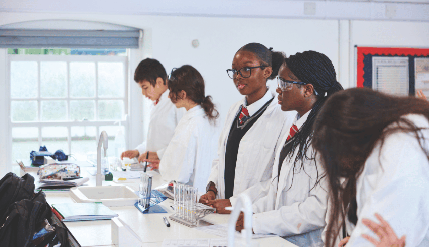 Science lesson at Harris Science Academy East London