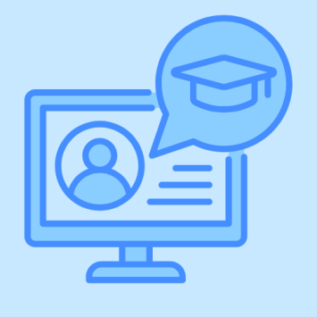 Laptop illustration, representing virtual learning environment