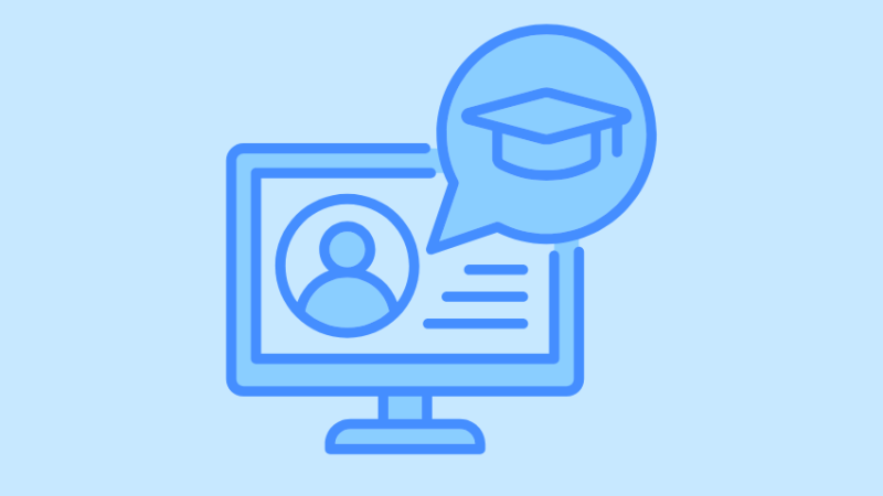 Laptop illustration, representing virtual learning environment