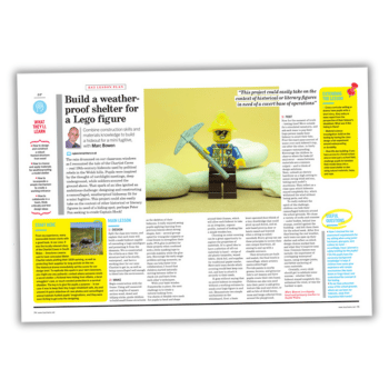 Lesson plan about building a weather-proof shelter for a Lego figure