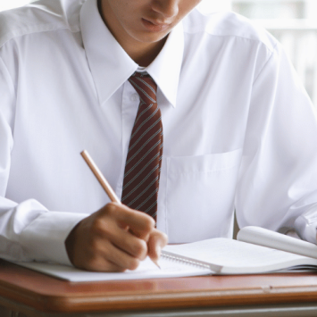 Make student answering exam questions