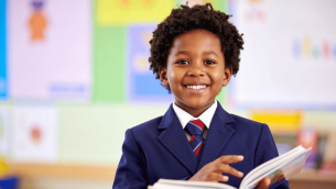 Schoolboy doing FASE reading