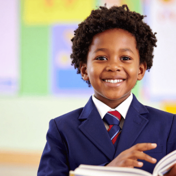 Schoolboy doing FASE reading