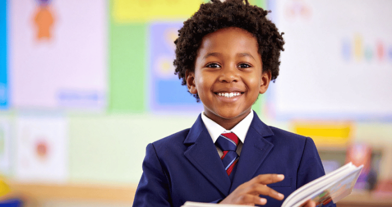 Schoolboy doing FASE reading