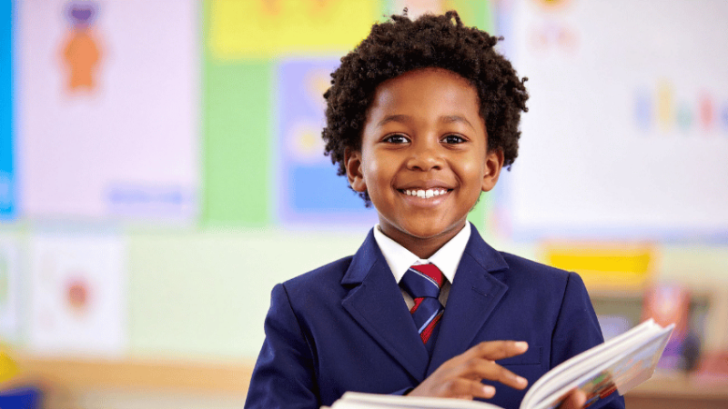 Schoolboy doing FASE reading