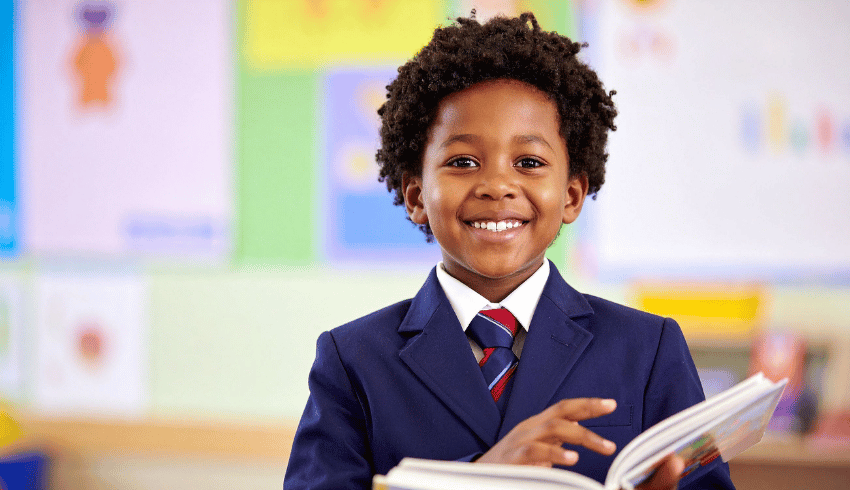 Schoolboy doing FASE reading