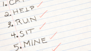 Marked spelling test