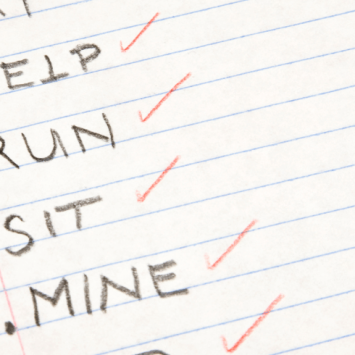 Marked spelling test