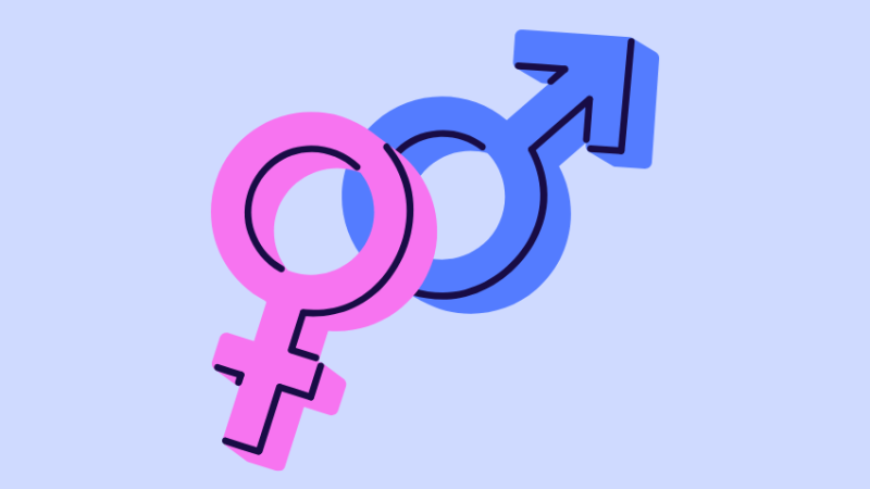 Interlinked male and female symbols, representing RSHE