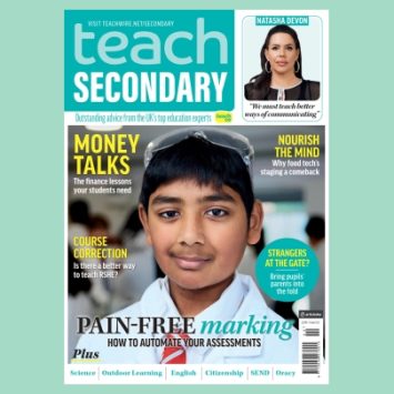 The front cover of Teach Secondary magazine, issue 15.2