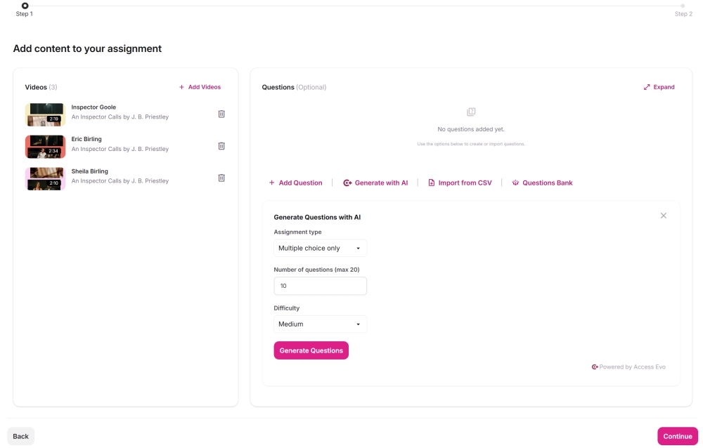A screen shot from Access GCSEPod