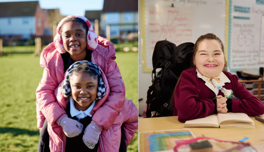 Pupils at Lakelands Primary