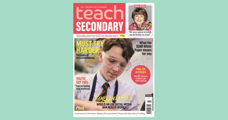 The front cover of Teach Secondary magazine issue 15.3