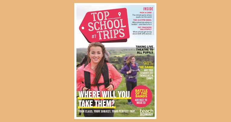 The front cover of Top School Trips Secondary magazine issue 7